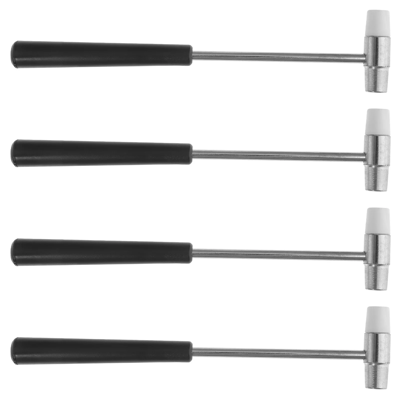 

4Pcs Multifunction Small Hammer Durable Steel ABS Plastic Soft Hard Tip Versatile Tool for Jewelry Watch Maintenance