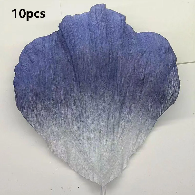 Artificial 10 Pcs Crepe Paper Peony Petals and Stamens Materials Semi-finished Petals Handmade DIY Wedding Decor Paper Flowers