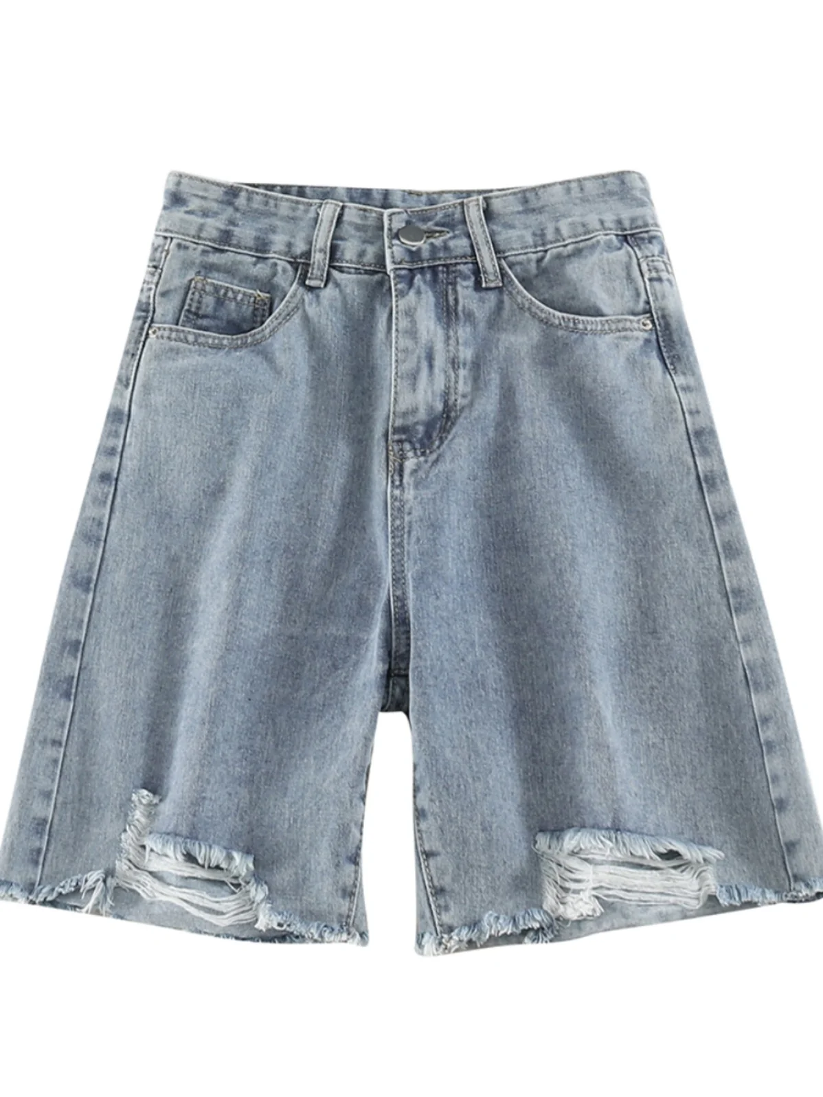 

Slimming High Waist Jeans orts Women's Summer Thin Loose plus Size Fat MM Five-Point Denim orts Korean Sle Wide Leg