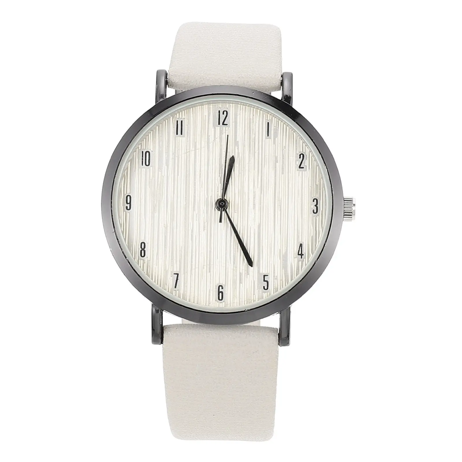 Quartz Women Wrist Watch Strap Simple Style Wood Grain Dial Fashionable Casual Dating School Accessory
