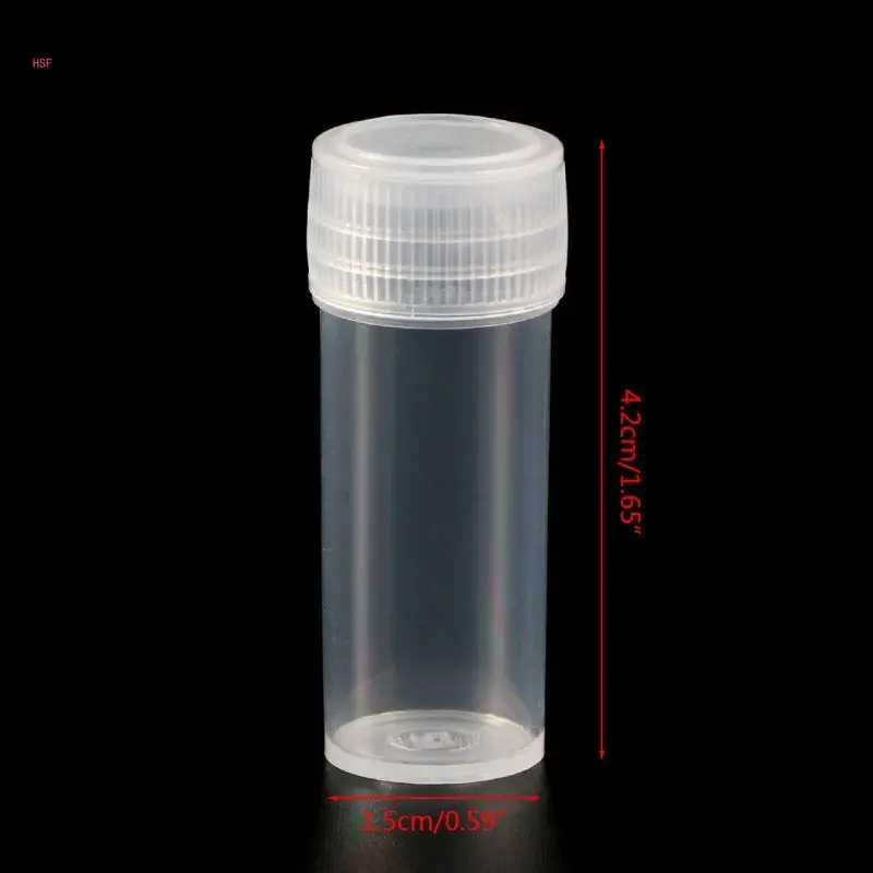 20pcs Practical Empty Plastic Bottles with Lids 5ml Small Vials Sample Container