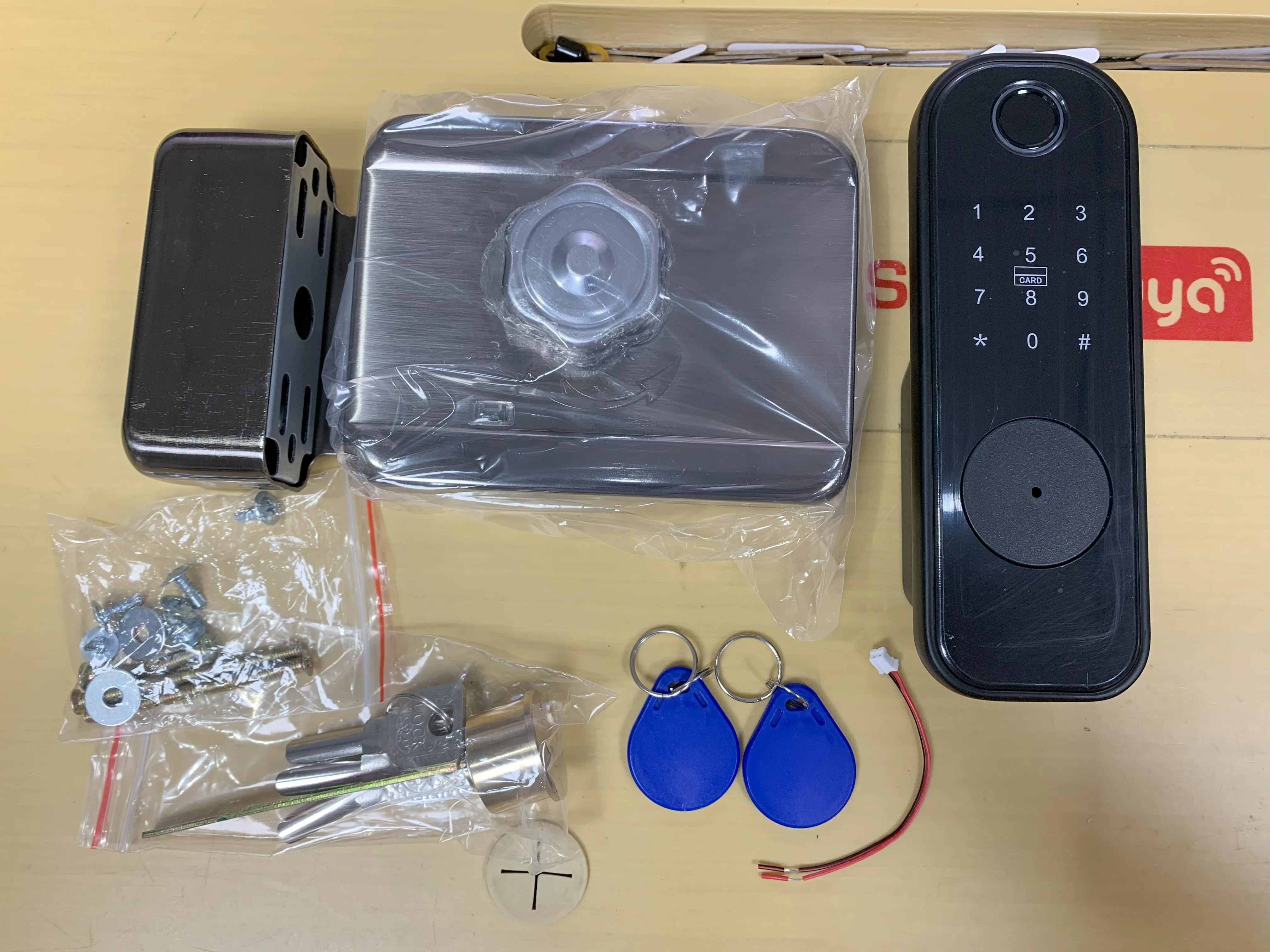 TYSH Tuya Smart WiFi Remote Lock Serratura elettronica digitale impermeabile con accesso con impronta digitale per uso domestico o alberghiero