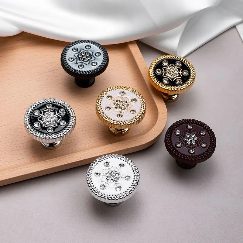 ABS Braided Diamond Cabinet Pulls Handles Cabinet Wardrobe Vintage Drawer Knobs Furniture Hardware Handle