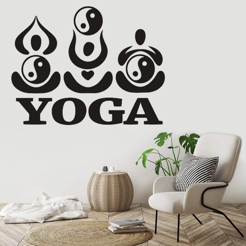 

Yoga Club Wall Sticker Decal Lotus Body-building Posters Vinyl Wall Decals Home Decoration Decor Mural Yoga Sticker