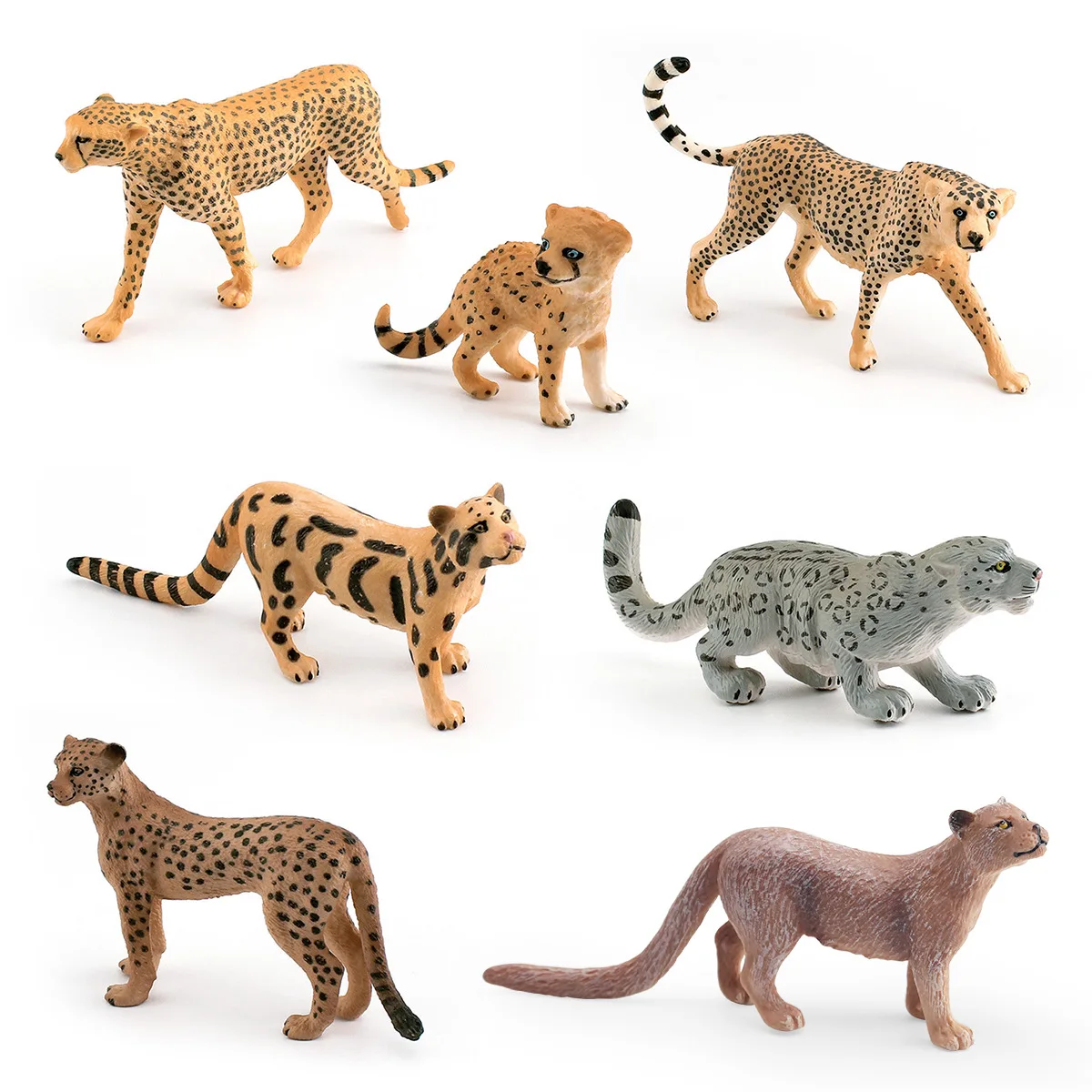 Mini Leopard Cheetah Wildlife Model Cheetah African Indian Leopard Miniatures Desktop Decor Ornament Decoration Crafts