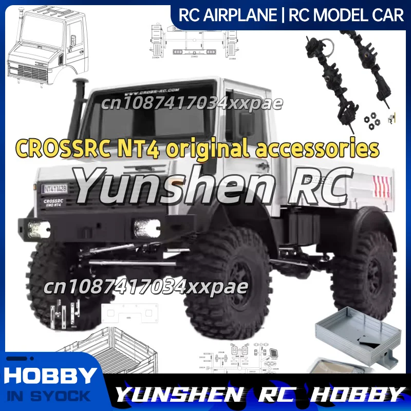 Crossrc NT4 NT6 Unimog Original Accessories Car Shell Rear Bucket Tent Decoration Front And Rear Bars Light Panels, Etc