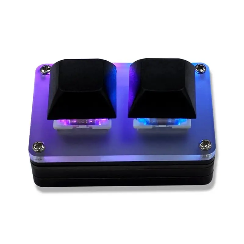 2X 2-Key Mini Keyboard Copy & Paste Programmable Custom OSU Gaming Mechanical Keyboard With RGB Light