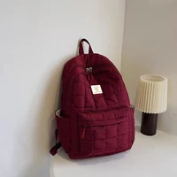 Nueva mochila minimalista de moda Edición coreana Mochila informal de algodón Mochila para ir al trabajo