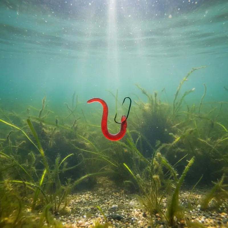 Angelköder 50 Stück Weiche Elastische Rote Wurmköder aus Kunststoff Realistisches Design Langlebig für Süßwasserfischerei – Detail 15