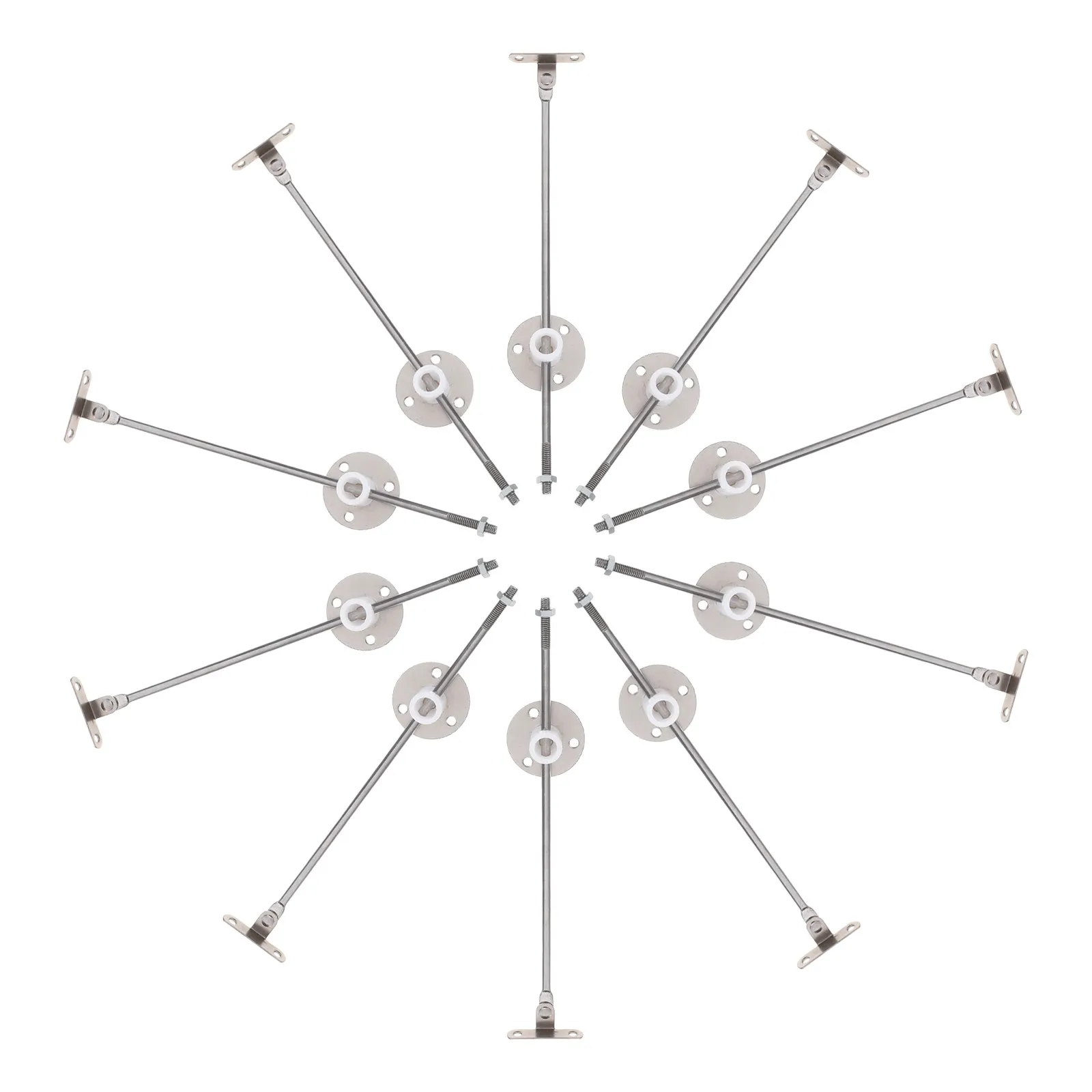 10Pcs Cabinet Door Support Rods Stay Hinges Drop Down Hinge for Kitchen Cupboard Lid Lift Soft Close Mounting Rod
