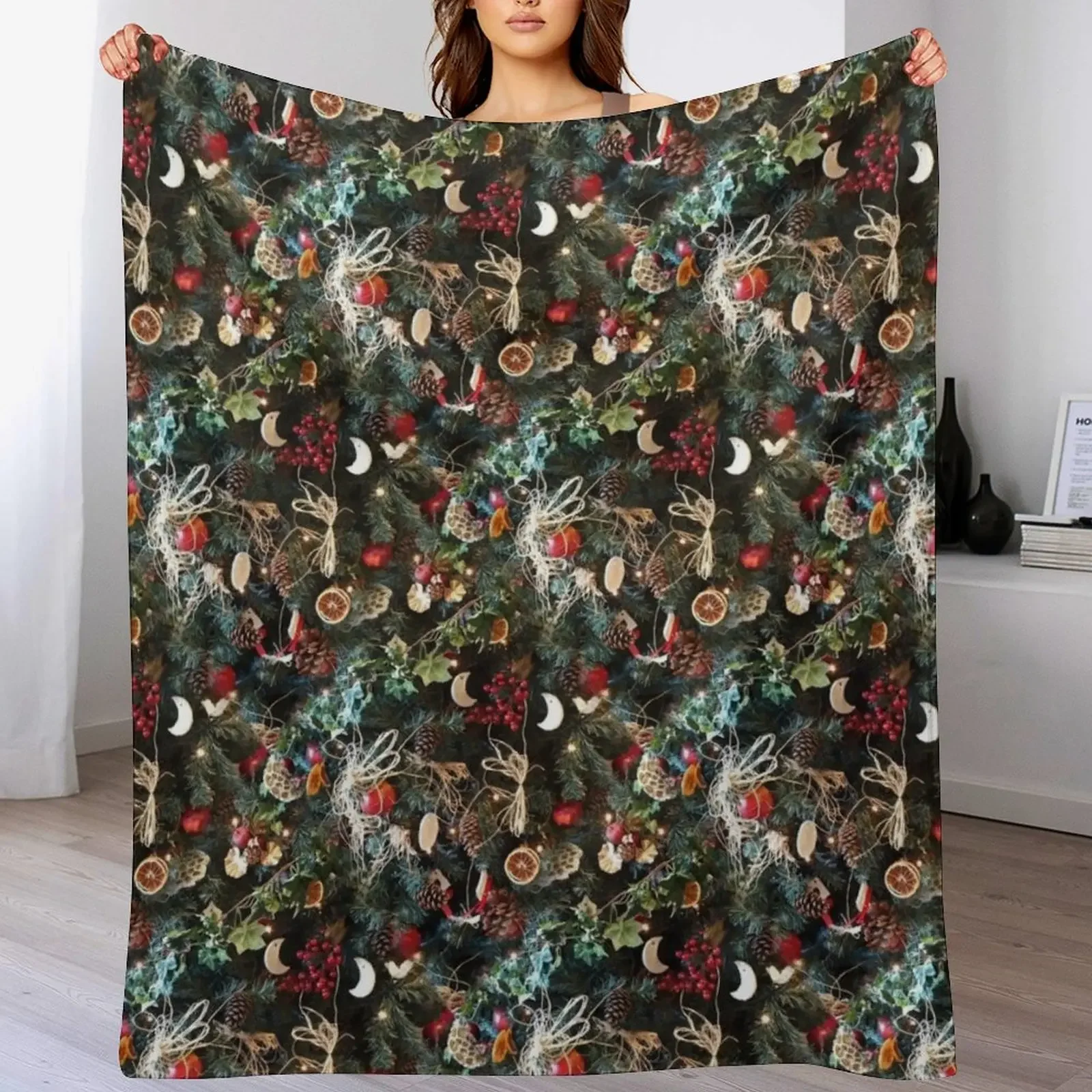 

Once upon a Christmas Tree (pattern) Throw Blanket Designers Flannels Thermals For Travel Fashion Sofas Blankets