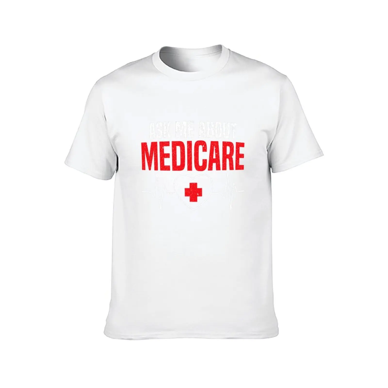 اسألني عن Medicare للحصول على مضحك التأمين بروكر تي شيرت رجل جرافيك تي شيرت رجل تي شيرت القطن عالية الجودة تي شيرت