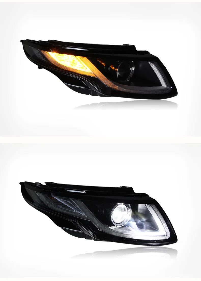 For 13-17 Range Rover Evoque Headlights Assembly Modified New LED Daylight Xenon Headlights Daytime Running Lights Turn Signal