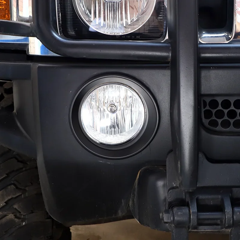 For 05-09 Hummer H3 Front Fog Light Ring Decorative Car Exterior Decorative Accessories ABS Material