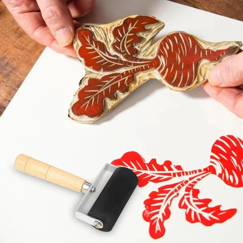 

Профессиональный резиновый валик Brayer, чернила для рисования, гравюра, валик для штамповки, строительный инструмент, художественное ремесло, инструменты для украшения краски