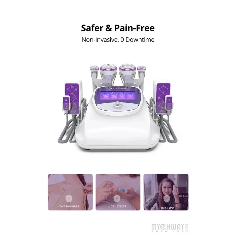 

Mychway Radio Frequency Body Contouring Equipment Fat Sculpting S Shape 30k Cavitations Machine With 160MW