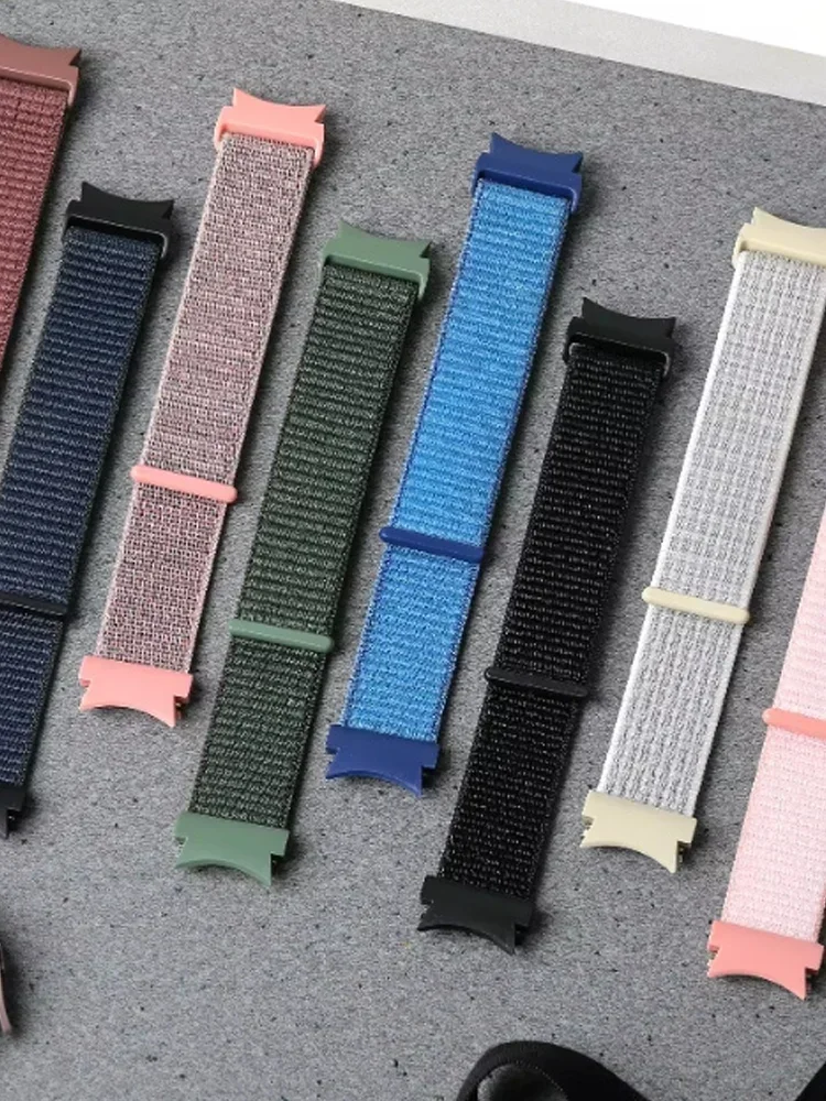 삼성 갤럭시 시계 7/FE/6/4/클래식/5 프로 44mm 40mm 스포츠 팔찌 갤럭시 Watch7 스트랩 액세서리에 대한 간격 없음 나일론 루프 밴드