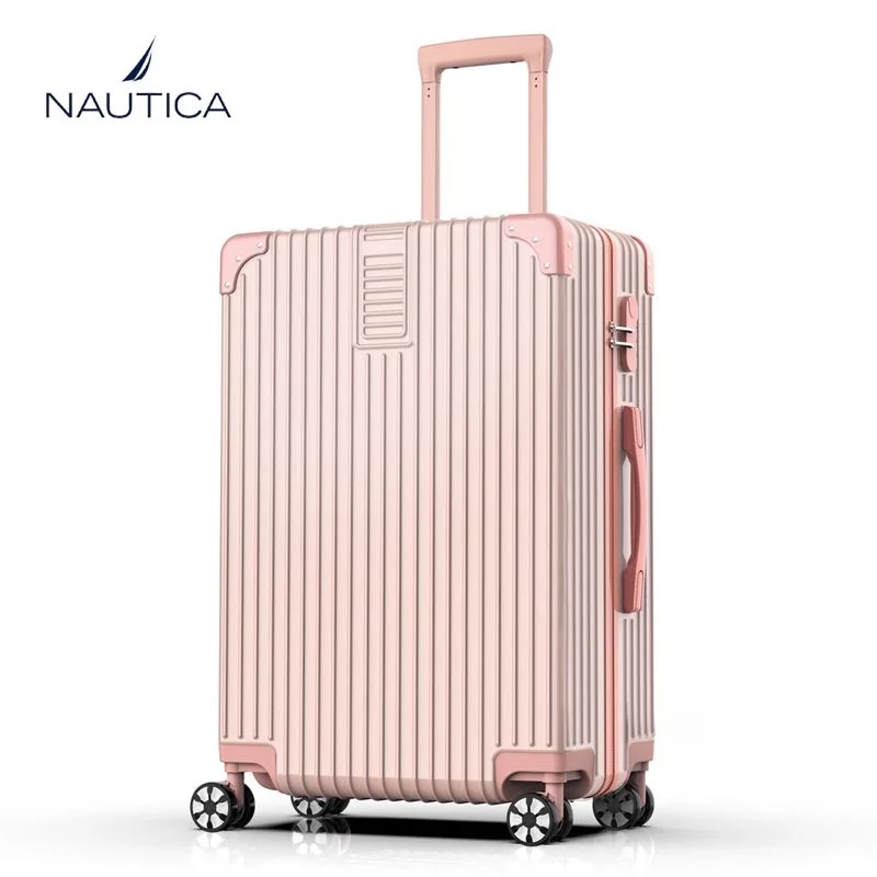 Motorcycle luggage, car bag, NAUTICA suitcase, password box, silent luggage, men's and women's 22 inch student travel suitcase