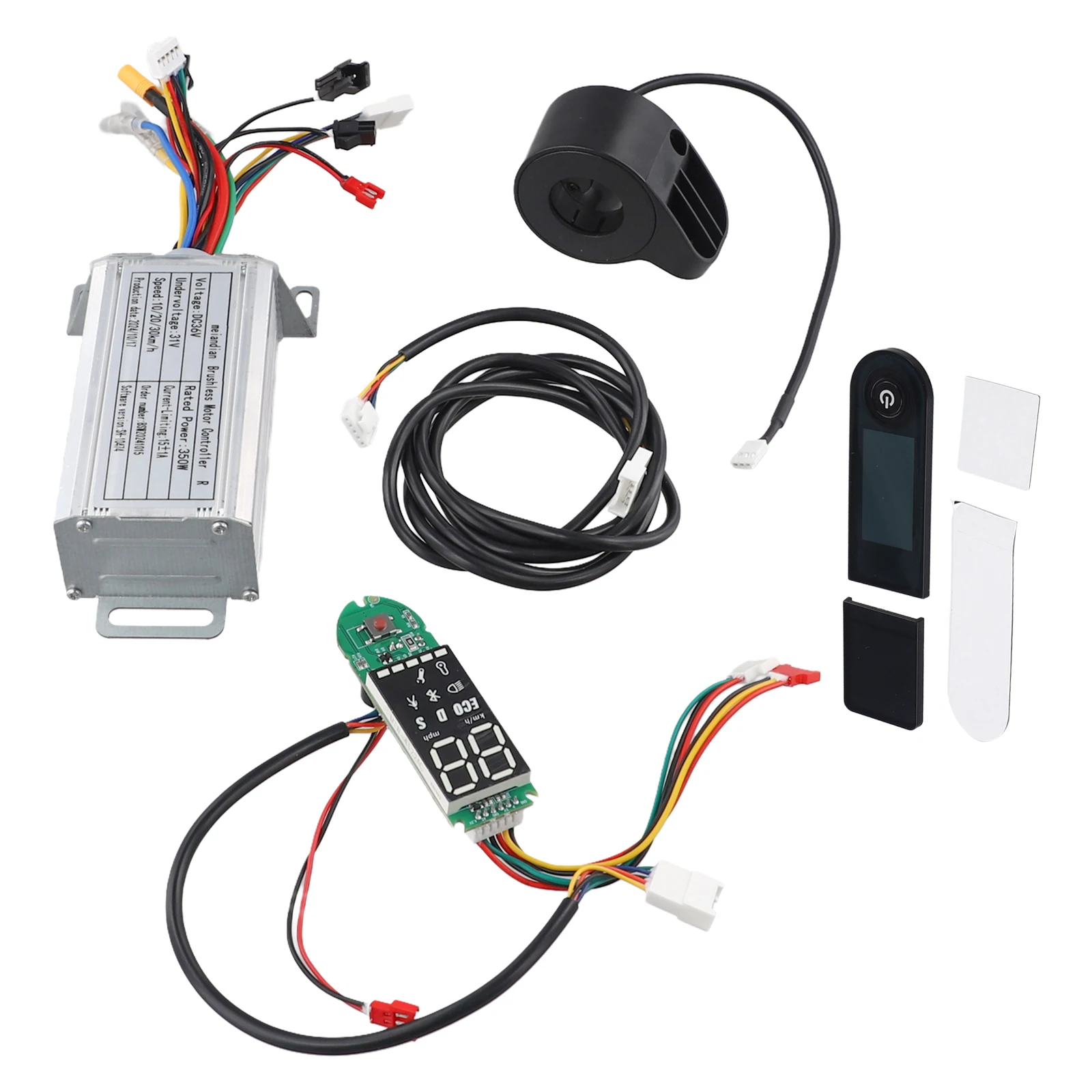 

Electric Scooter Kit 36V 350W Controller Scooter Upgrade LED Display Overheating Protection Overvoltage Protection 32-bit MCU