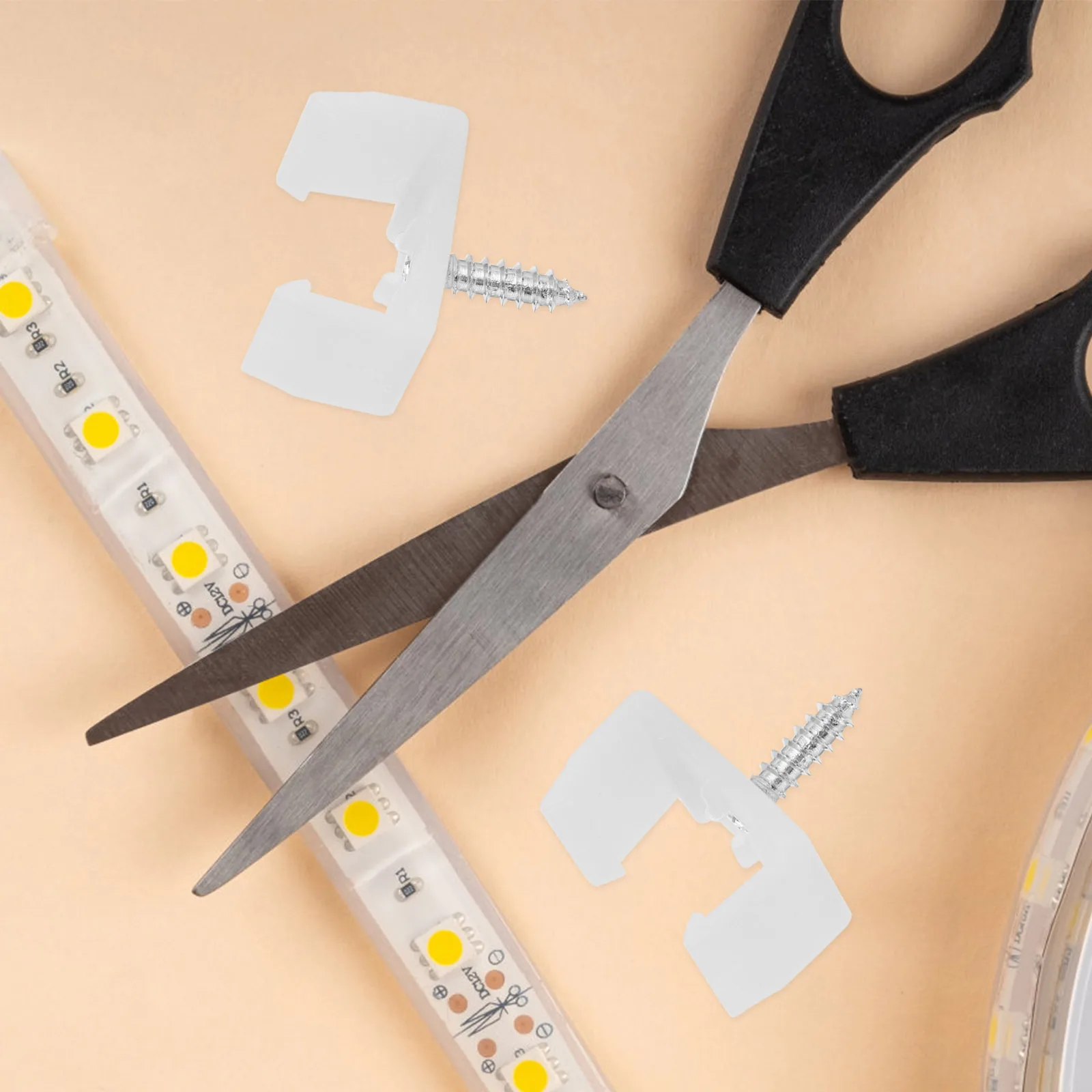 

100 pcs Led Plastic Fixing For Light Strips Waterproof Mounting Holder Tool Fastener Clamp Tape Lights Clips Led Strip Light