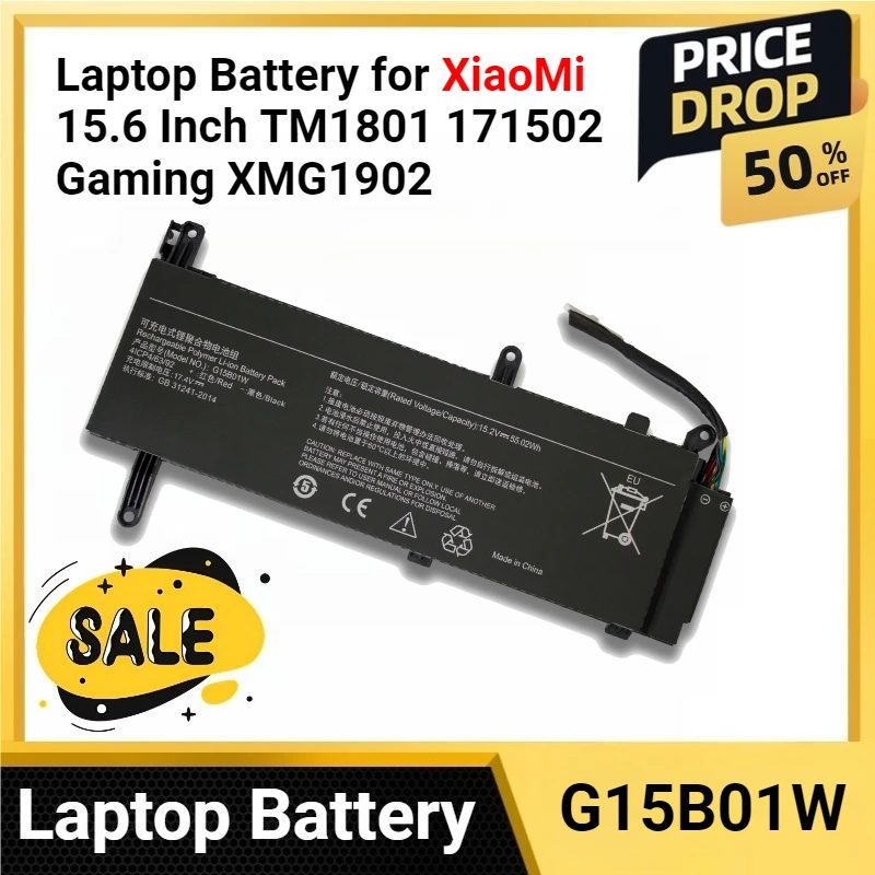 

G15B01W Аккумулятор для ноутбука XiaoMi 15,6 дюйма TM1801 171502 Gaming XMG1902