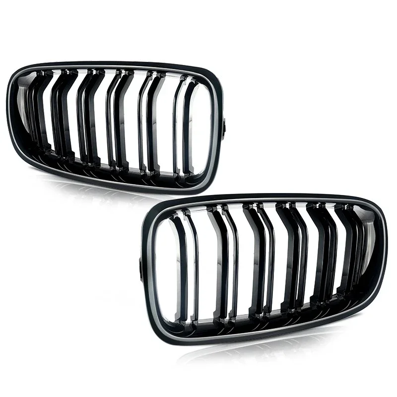 Front Refiting Racing Grille Dual Gloss Black Grill Kidney For BMW 3 Series F30 F31 F35 2012-2019 320i 328i 330i Accessories