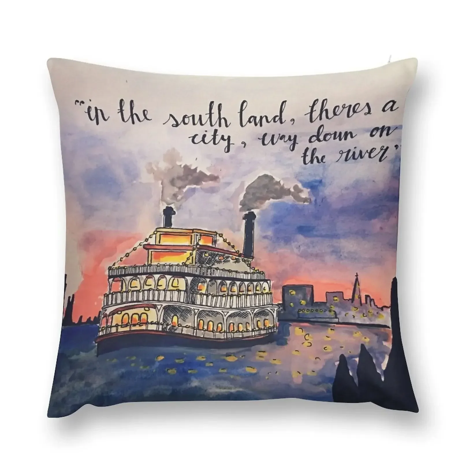 

The Princess and the Frog Water Color Throw Pillow Sitting Cushion Luxury Pillow Case pillow