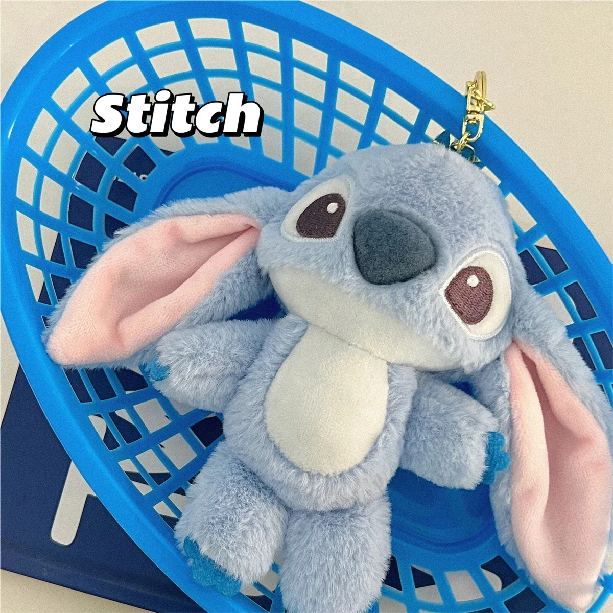 لطيف غرزة حقيبة قلادة جميلة أنيمي المفاتيح ألعاب من نسيج مخملي على ظهره قلادة ليلو وستيتش الملاك دمية عالية الجودة محشوة بلوشيز