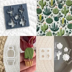 Cactus Polymer Clay Cutter Plant Soft Pottery Earring Pendant Cutting DIY Earrings Jewelry Making Tools Planter Clay Mold Cutter