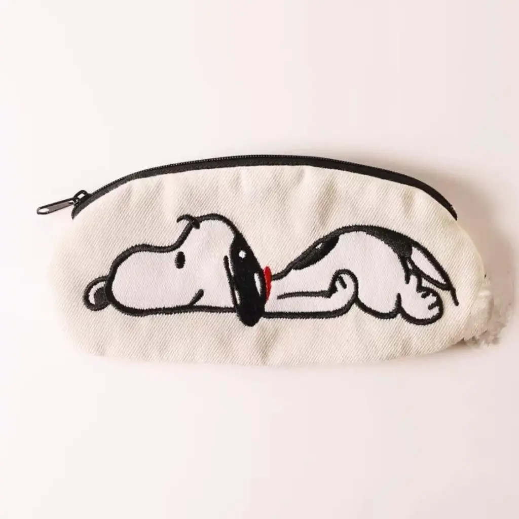 New Snoopy Cartoon Cute Embroidered Cosmetic Bag Coin Purse Pencil Bag Women's Multifunctional Small Item Storage Bag