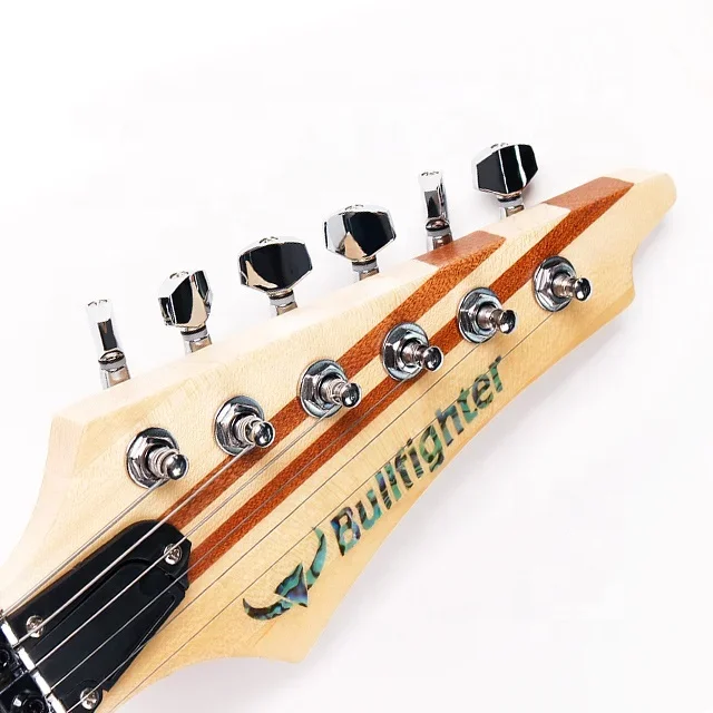 D-300 Stringed Instruments Tremolo System Natural Color 6 Strings Guitarra Electrica Neck-thru-Body Electric Guitar