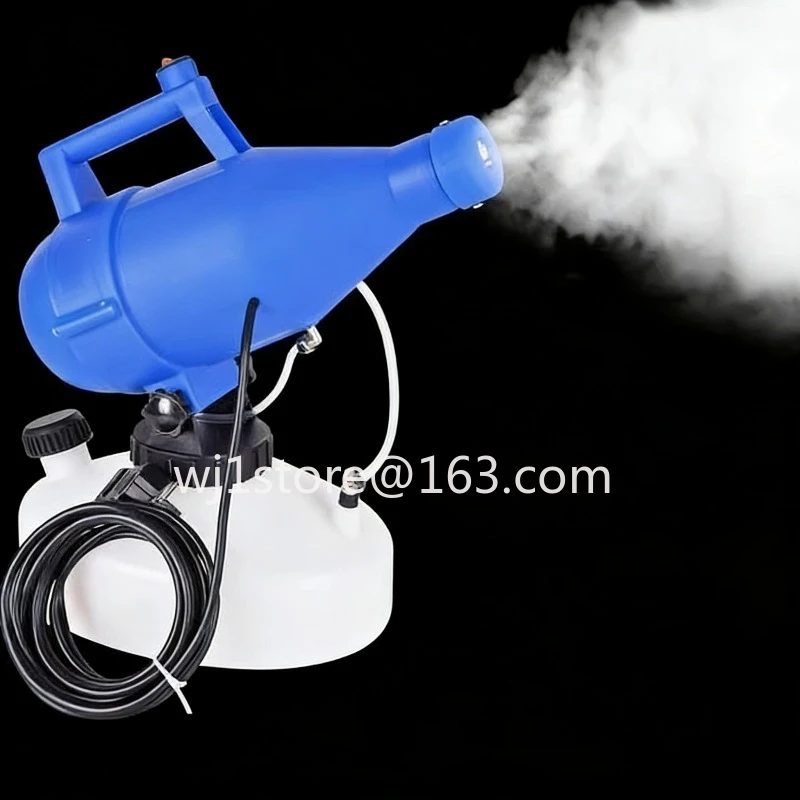 

Electric ULV Portable Fogger Sprayer Machine Atomizer Mist Cold 32.8ft Spraying for Hotel School 4.5L(1.2 Gallon) EU 220V