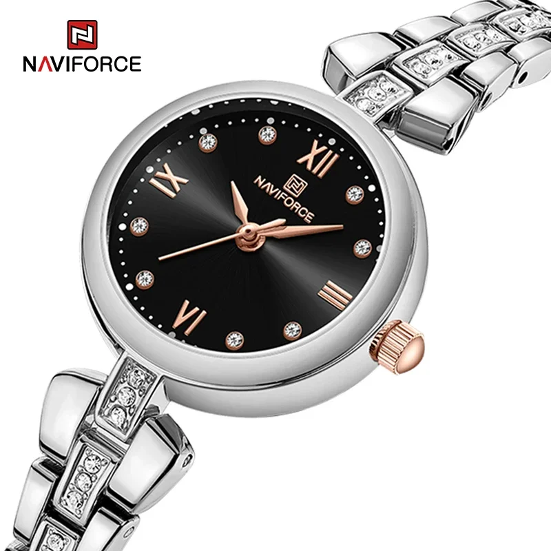 Women Watch NAVIFORCE Business Elegant Wrist Watches for Ladies Sports 30m Waterproof Quartz Female Fashion Clock Gifts for Girl