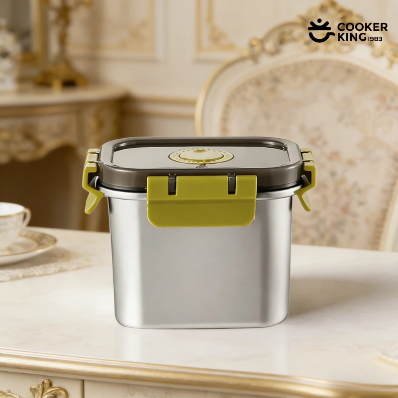 COOKER KING 420/660/900 ml für B.Duck Fresh Box, 304 Edelstahl + PP-Material, isolierte Lunchbox, Küchen-Organizer, Lunchbox