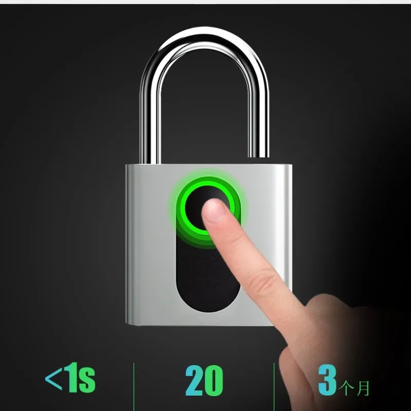 Fingerprint Bluetooth padlock Mobile phone unlocking Gym lock Dormitory anti-theft lock Warehouse fingerprint smart padlock
