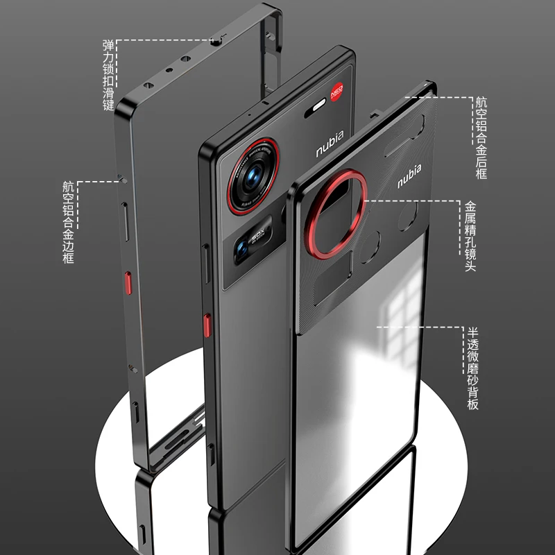 

For Nubia Z70 Ultra Case,Metal Aluminium Magnet Shockproof Shell,Camera Protection Phone Case Funda For Nubia z70 ultra