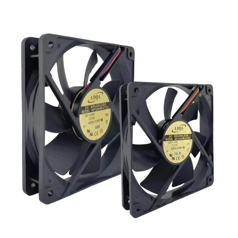 12025 DC24V 12cm AD1224HB-A71GL AD1224UB-A72GL Inverter Chassis Equipment Cabinet Ventilation Exhaust Fan