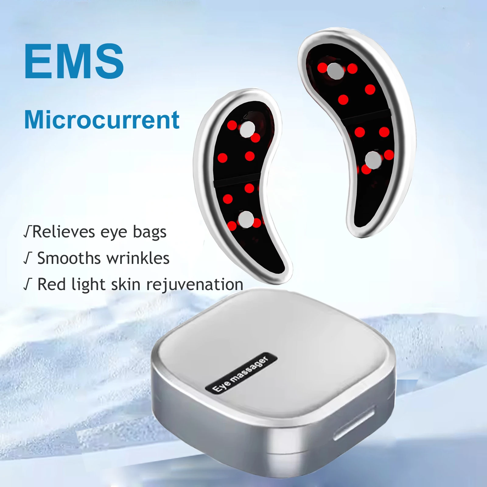 

Led Red Light Eye Care Therapy EMS Pulse Micro-current Device Eye Massager To Relieve Fatigue For Treatment Under Eye Wrinkle