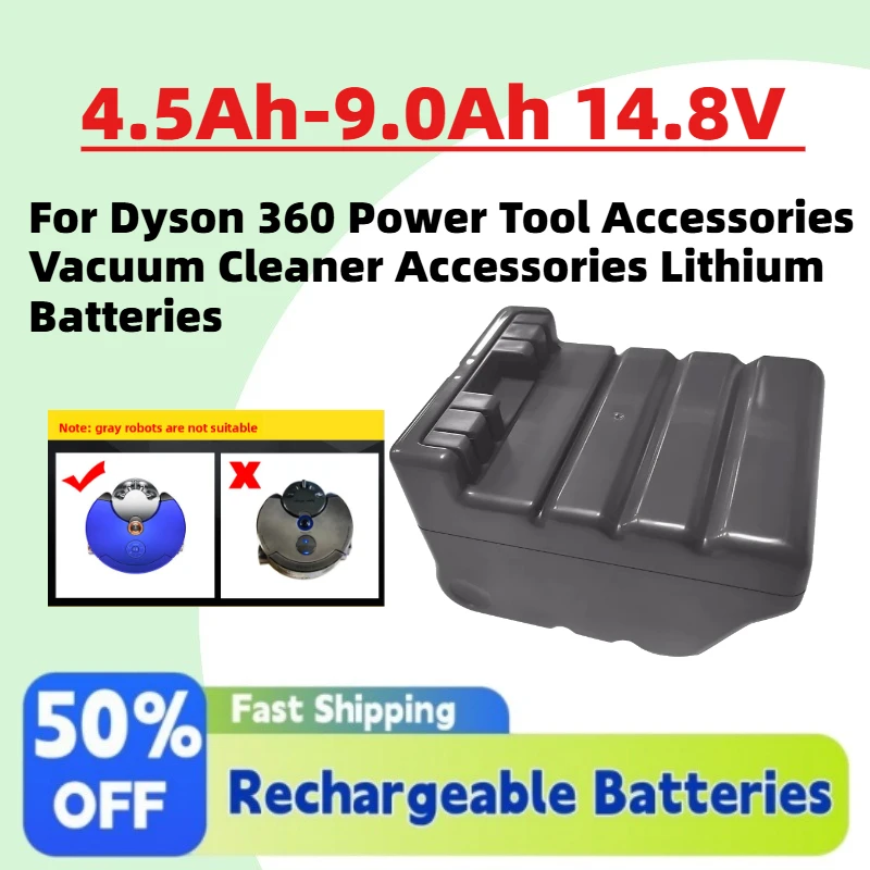New 4.5Ah-9.0Ah 14.8V Rechargeable Batteries for Dyson 360 Power Tool Accessories Vacuum Cleaner Accessories Lithium Batteries