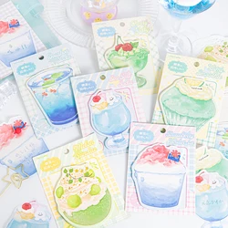 30 Pcs/pack Cute Sticky Notes Kawaii Sticky Note Pad Summer Ice Drink Self Stick Note Pads Funny Cartoon Memo Pads for Schhol