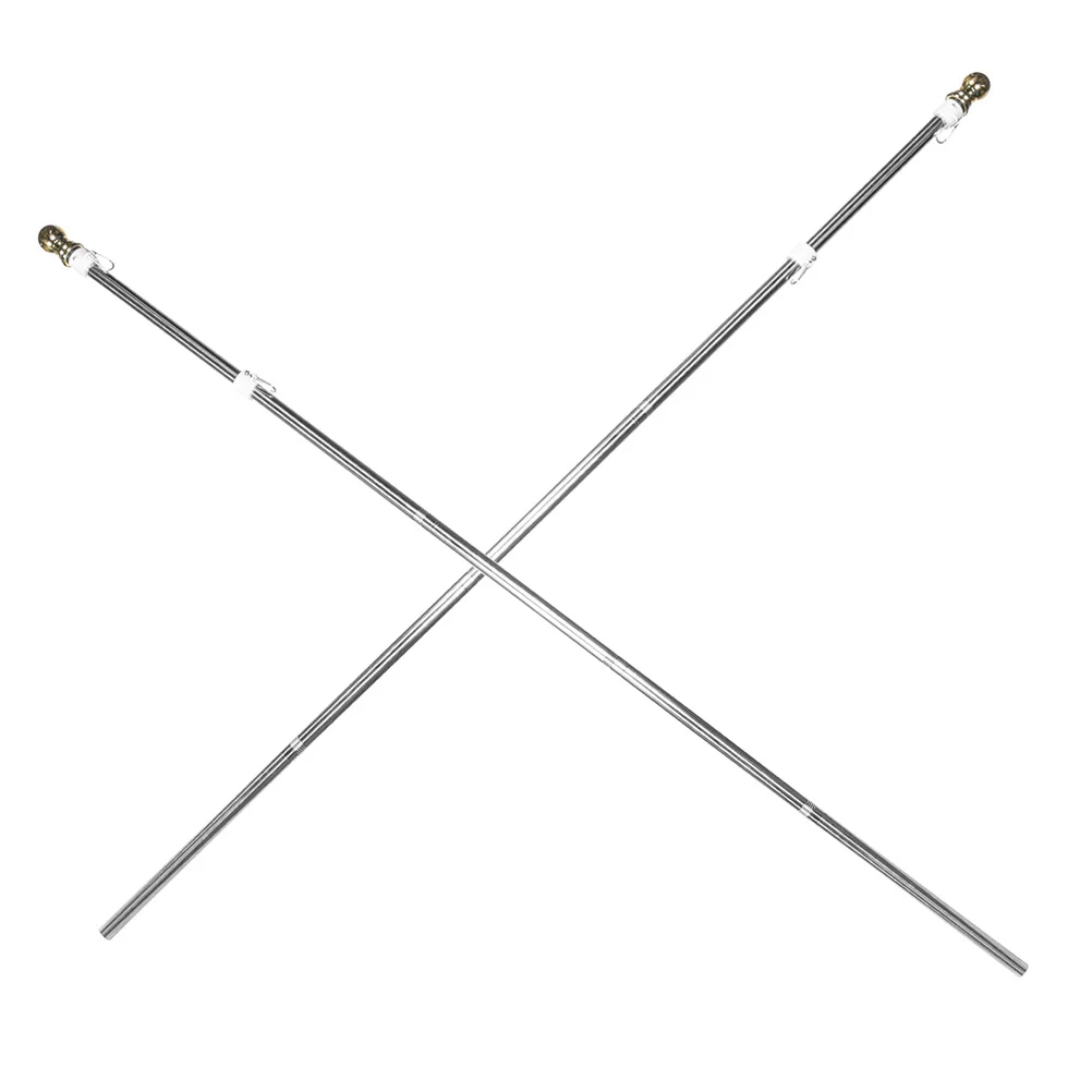 

2Pcs Rustproof Stainless Steel Flag Poles Durable House Flag Stand Outdoor Garden Yard Heavy Duty Rotating Flagpole Holder