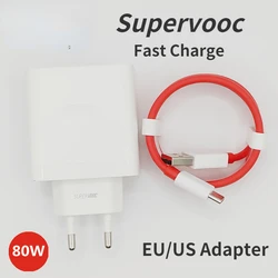 80W SuperVooc Charger For OnePlus Nord 2 9 9T Fast Warp Charge Power Adapter Type C Cable For OnePlus 9 10 Pro Nord 8T 8 GT Ace