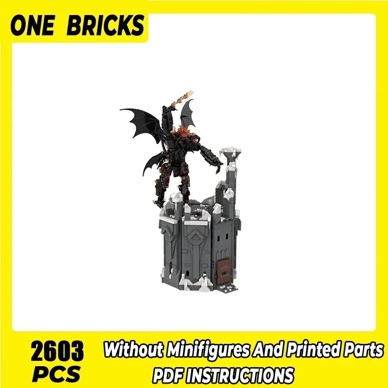 

Technology Bricks Magical Rings Moc Building Blocks Movie Scene Du Rin Tower Model DIY Assembly Street View Toys Child Gifts