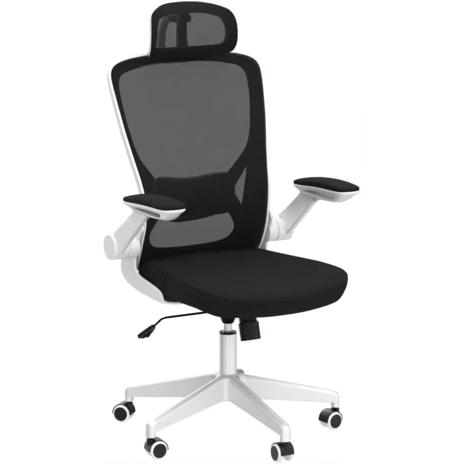 

Ergonomic Office Chair, Breathable Mesh Desk Chair, Lumbar Support Computer Chair with Headrest and Flip-up Arms, Swivel