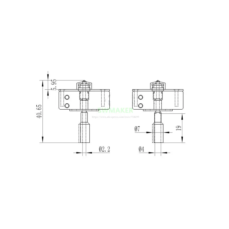 For Zortrax M200 Plus/M300 Plus Hotend kit V3 Extruder head 3D printer parts