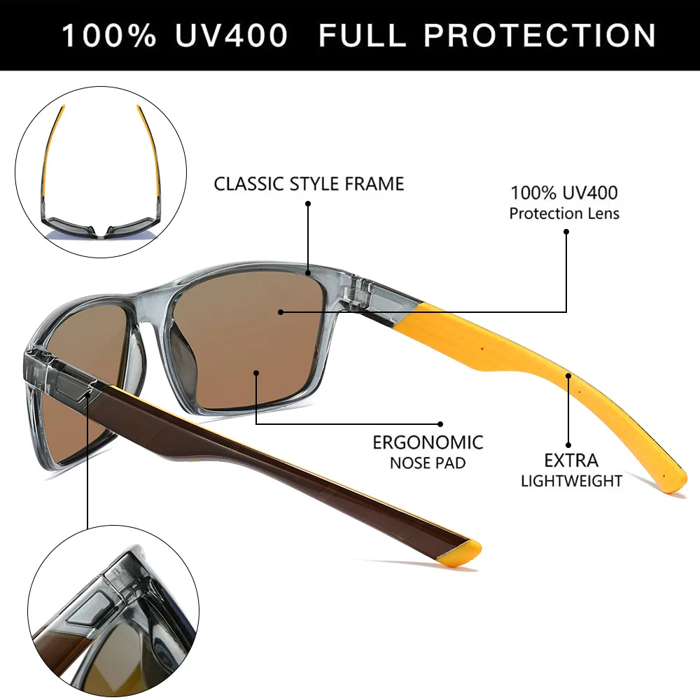 

Active Polarized Sunglasses Men Women Sports Sun Square Dazzling Glasses Cycling Driving Outdoor Tourism Eyewear T236