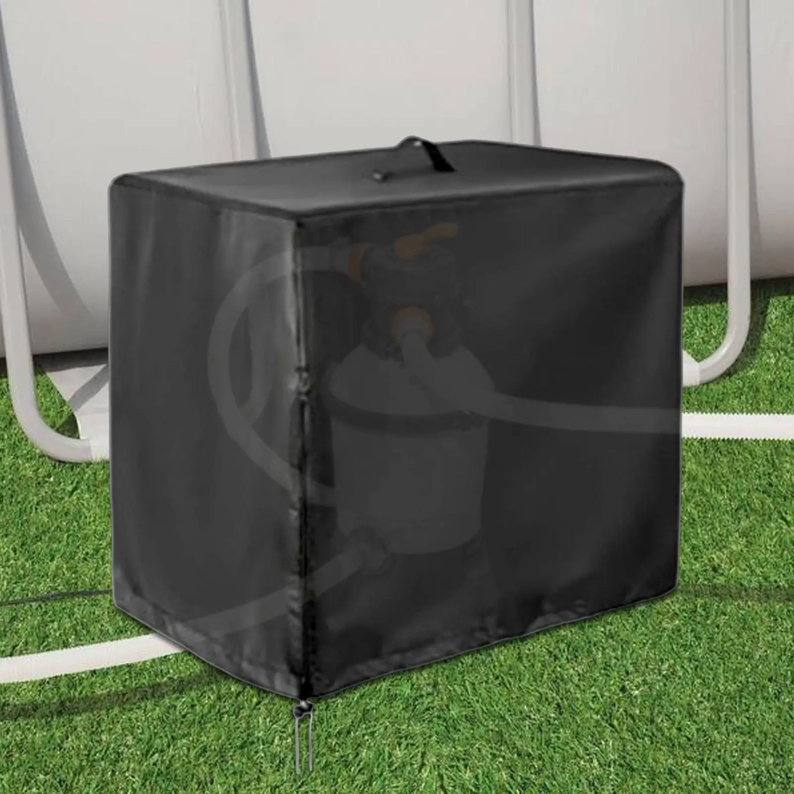 

Крышка насоса с песчаным фильтром для бассейна, насос с песчаным фильтром, защита от пыли, ткань Оксфорд, пылезащитные аксессуары для бассейна с регулируемым покрытием