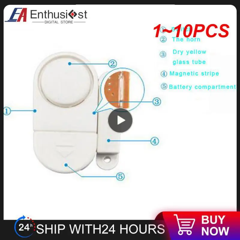 ドアと窓の音アラーム,110db,ワイヤレス,磁気センサー,防犯,盗難防止,家庭,会社,1〜10個