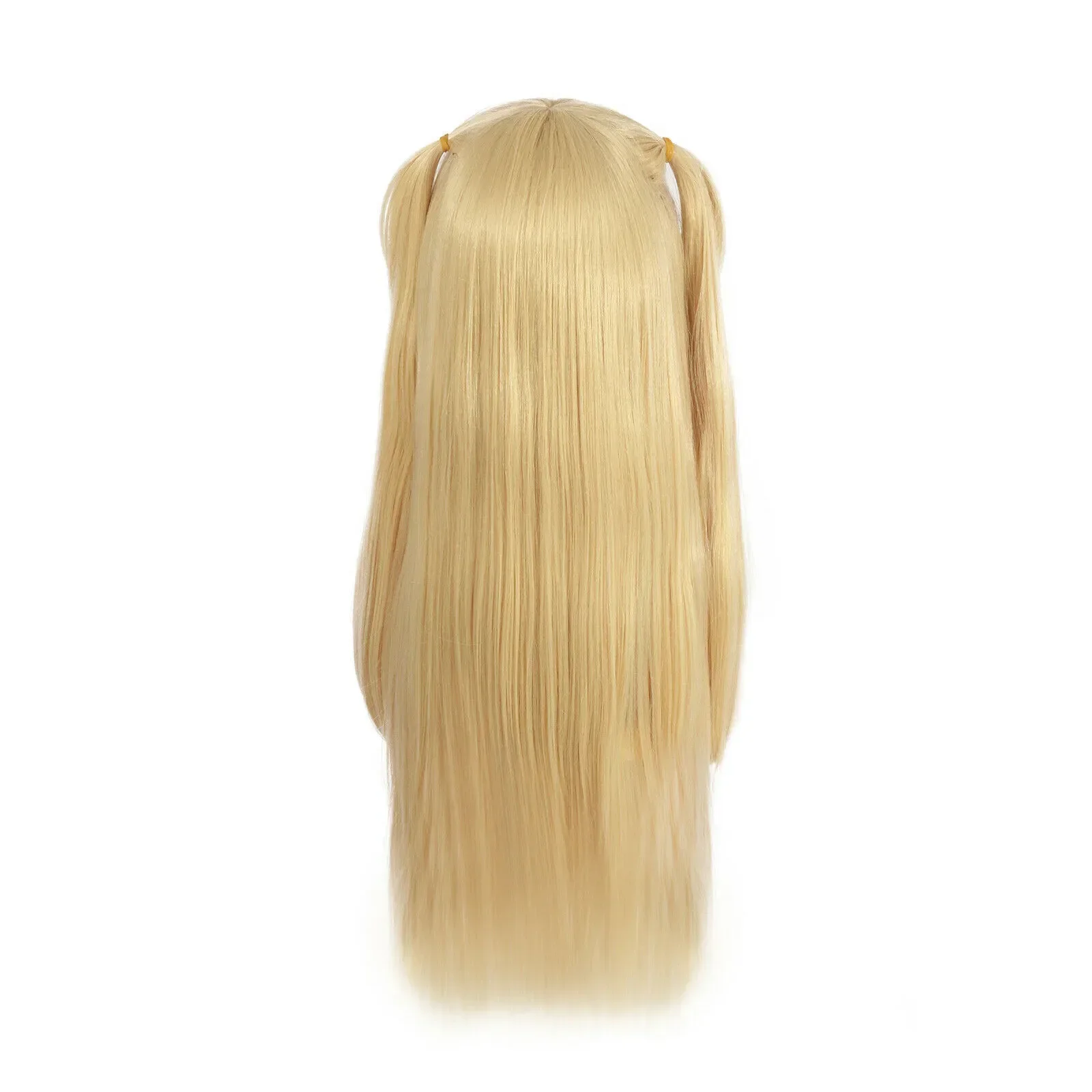 Anime Cosplay Misa Amane Elina Vance Perruques de cheveux longs et raides pour femmes, Blonde