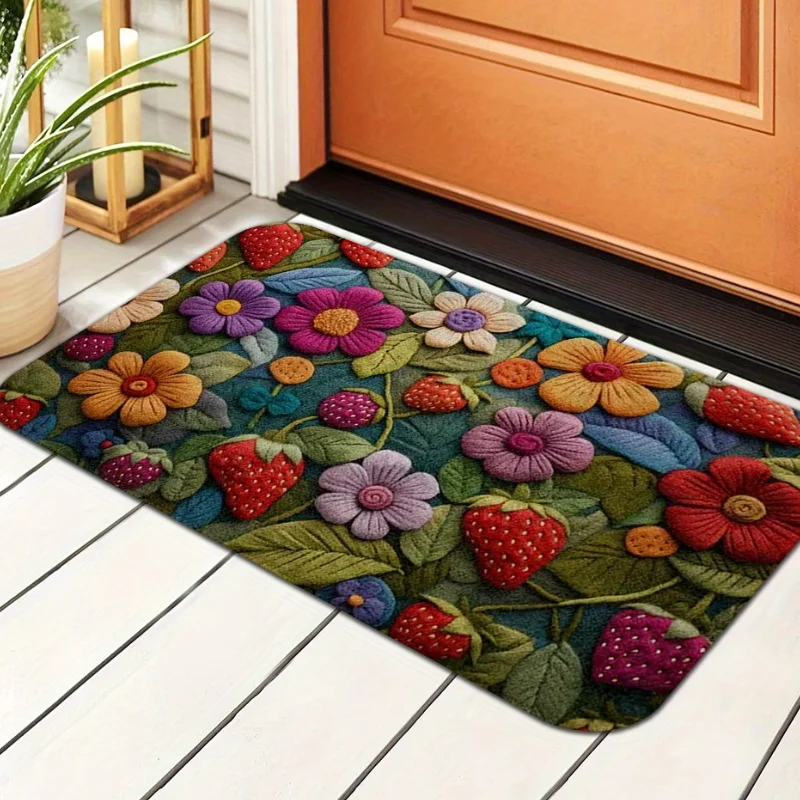 سجادة ترحيب عباد الشمس الربيعية - سجادة رقيقة ماصة غير قابلة للانزلاق للدخول الداخلي/الخارجي، ديكور منزلي قابل للغسل في الغسالة #2